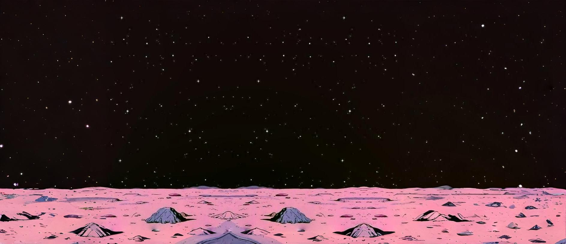 Moon floor with starfield